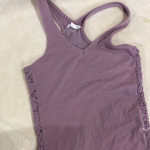 Purple racer back tank top
